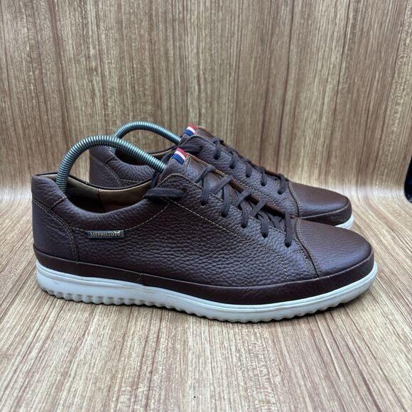 MEPHISTO "THOMAS" FASHION SNEAKER CALFSKIN LEATHER HAZELNUT Men’s US Size 9.5 - Picture 1 of 9